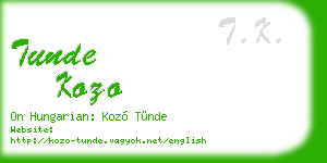 tunde kozo business card